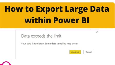 power bi export too large.